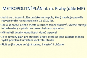 Metropolitní plán prezentace 2